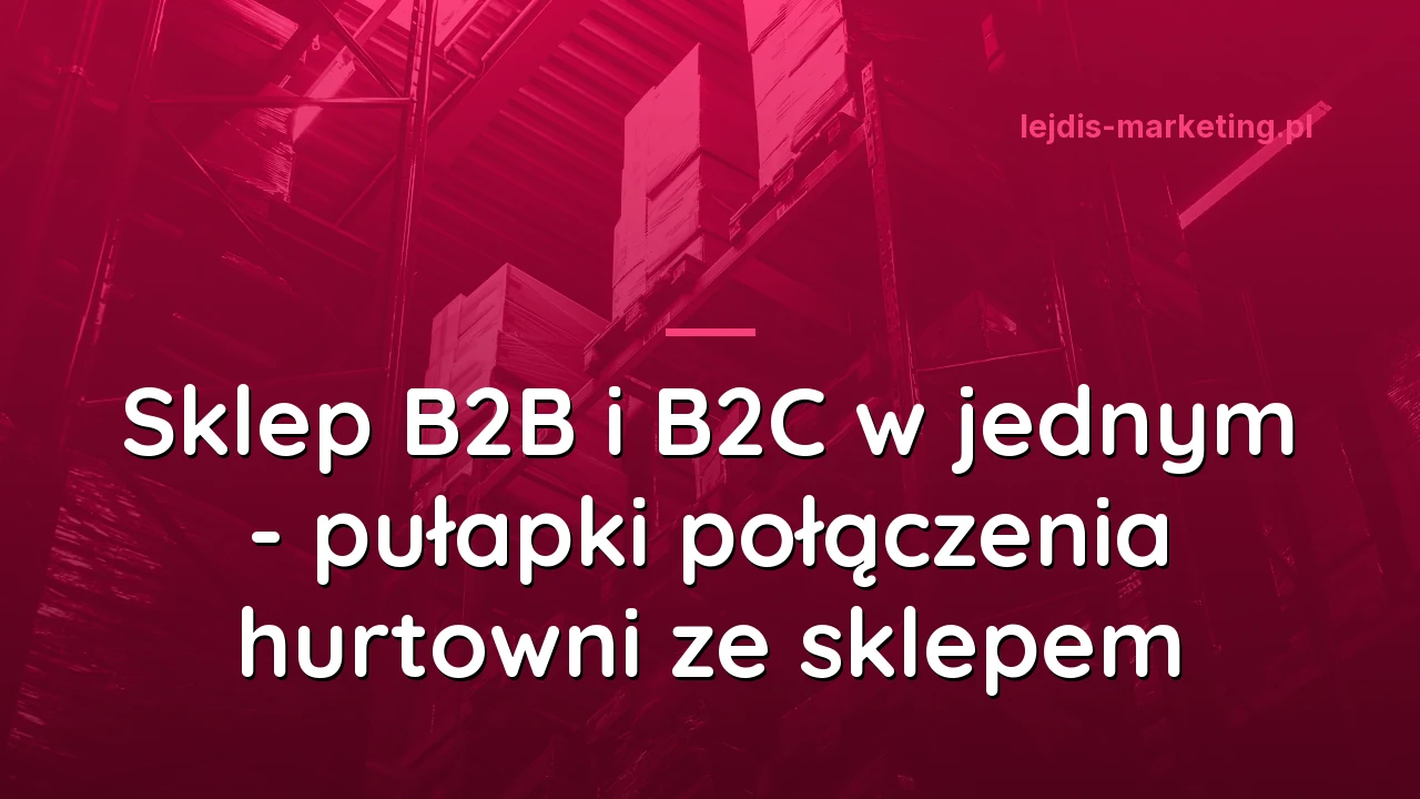 Sklep B2B i B2C w jednym - pułapki połączenia hurtowni ze sklepem